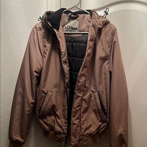 Men's Brown Hooded Jacket